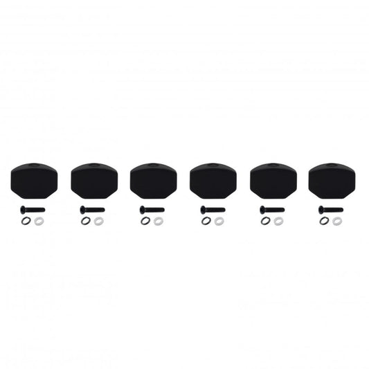 Ebony Tuning Machine Button Small With Straight Sides (Set of 6)