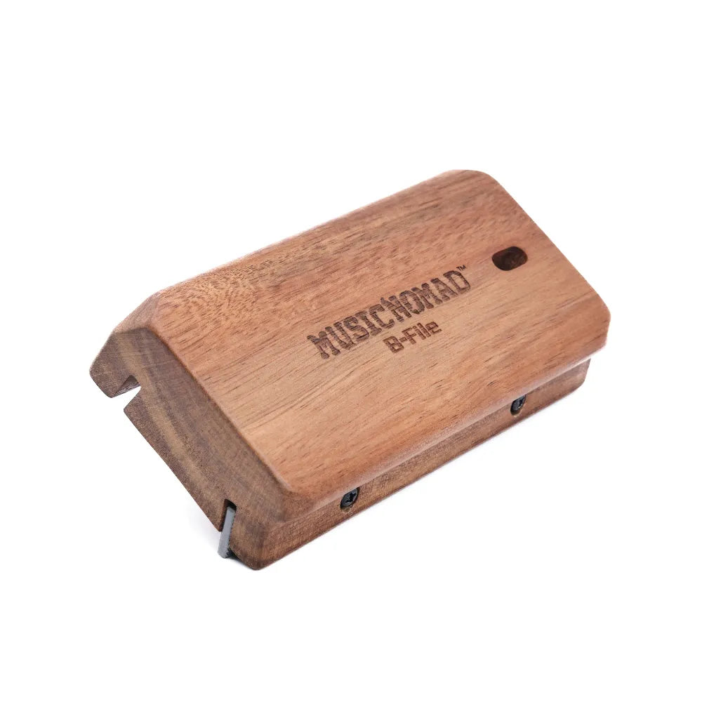 MusicNomad Fret Beveling File (B-File) - Adjustable 3° & 23° Fret End File