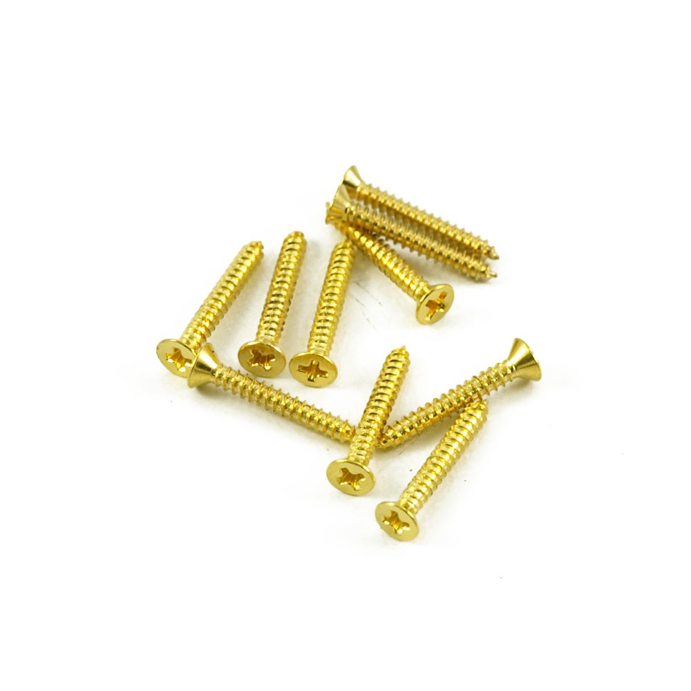 Humbucker Mounting Ring Screws Long - Gold
