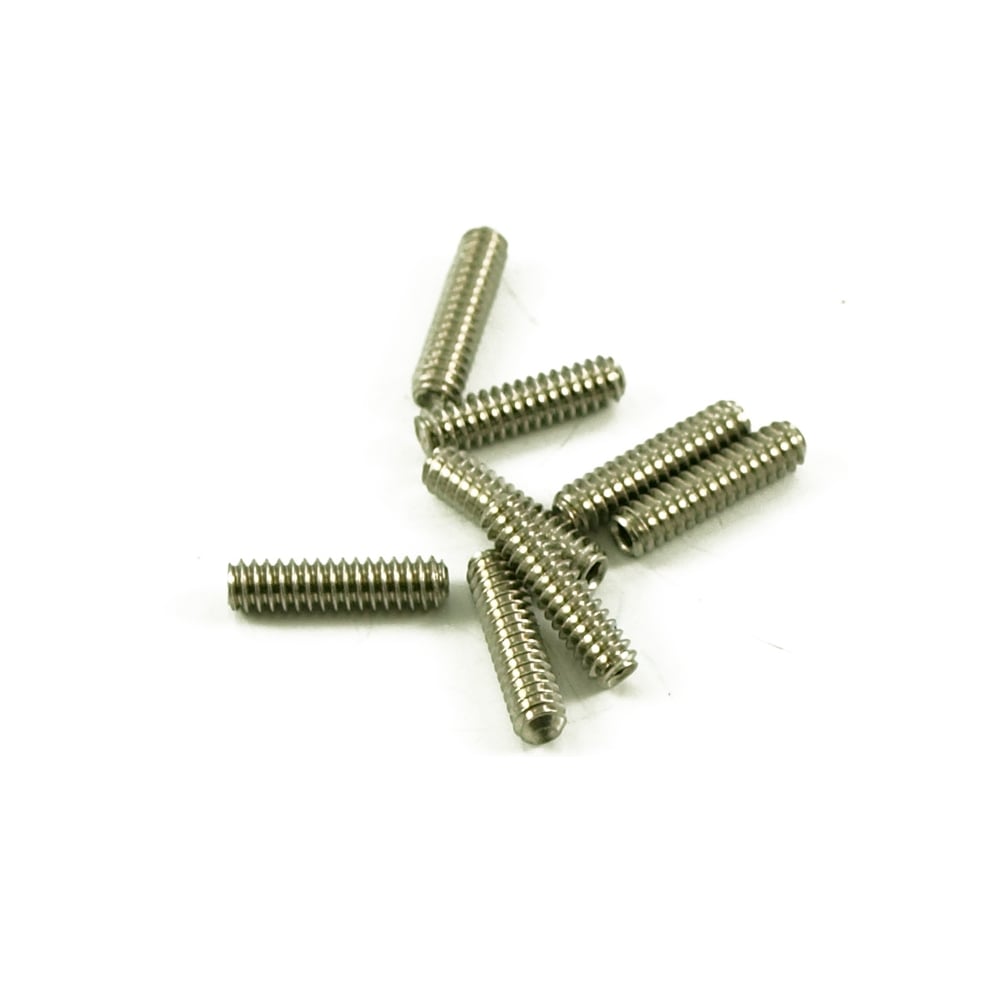 Strat saddle height grub screws, metric - Long 10mm