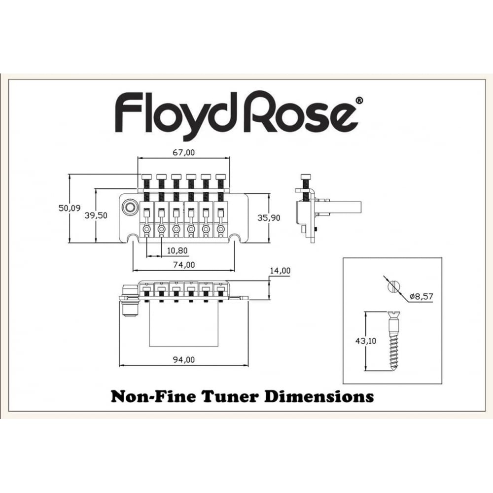 Non-Fine Tuner Tremolo System Chrome
