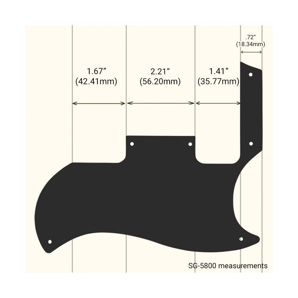 SG Special - Solid Shiny Black .090" / 2.29mm thick, with bevelled edge