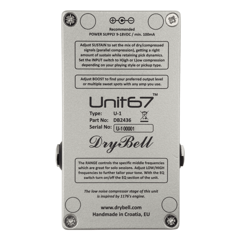 Unit67 EQ Boost and Compressor Pedal