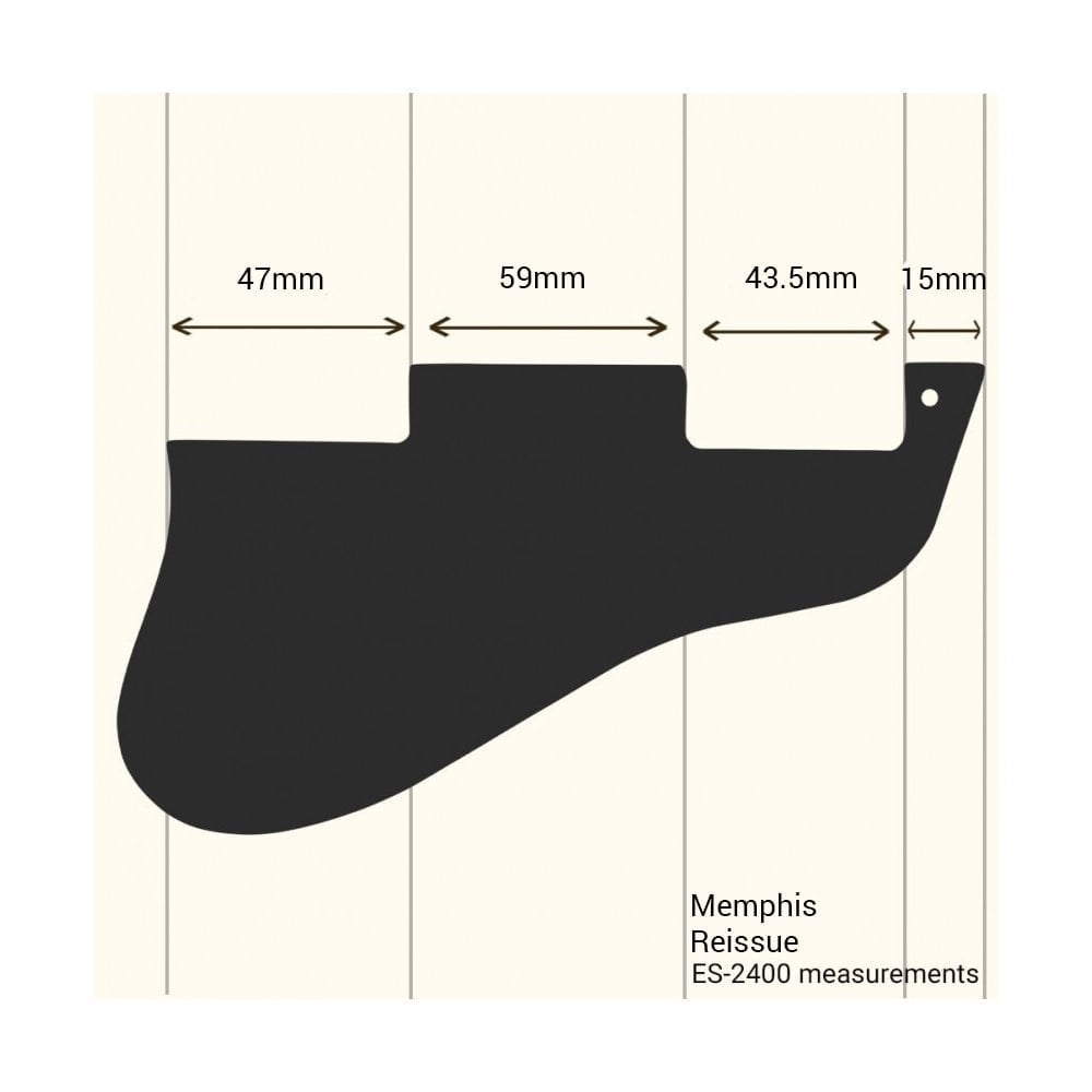 ES-335 Replacement Pickguard for USA 1960's Era Original and Reissue Models - 5 LAYER Black/Cream/Black/Cream/Black