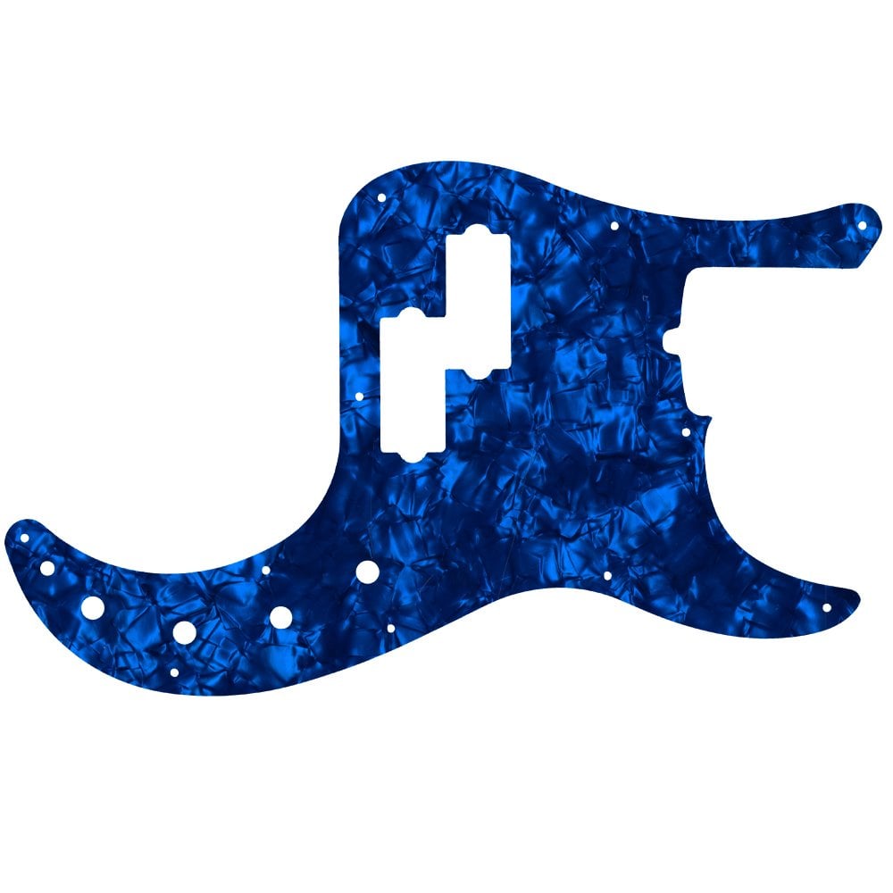 American Deluxe P Bass - Dark Blue Pearl Black/White/Black 4 ply Lamination