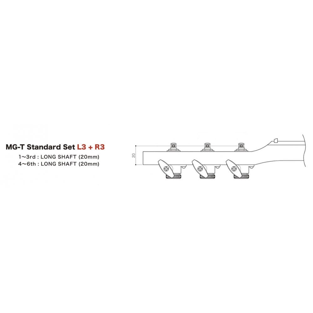 SD90 Vintage Magnum Lock Traditional Tuners 3 Aside 15:1 Gear Ratio