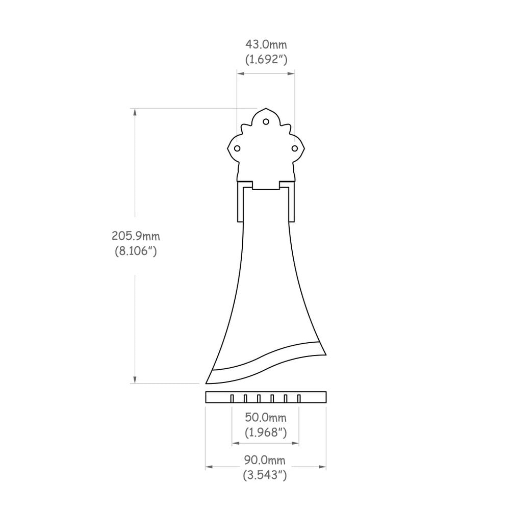 Fan Style Tailpiece