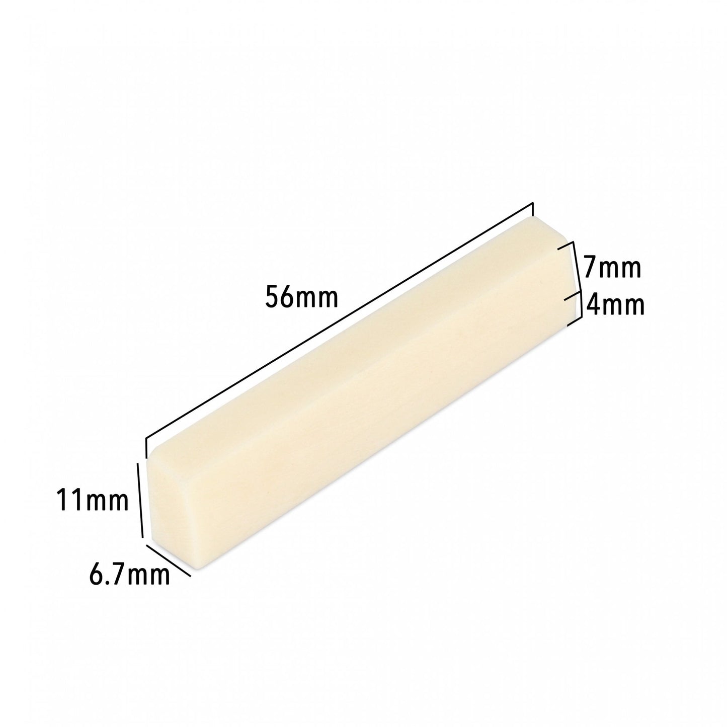 Acoustic Bone Nut Blank Oversized
