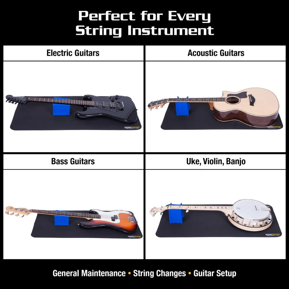 MusicNomad Premium Work Station - Instrument Work Mat & Cradle Cube Neck Support