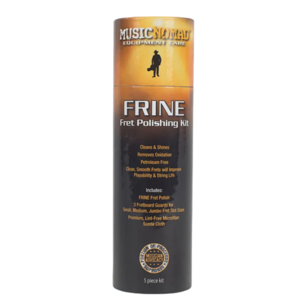 MusicNomad FRINE Fret Polishing Kit - Polish, Fretboard Guards & Cloth