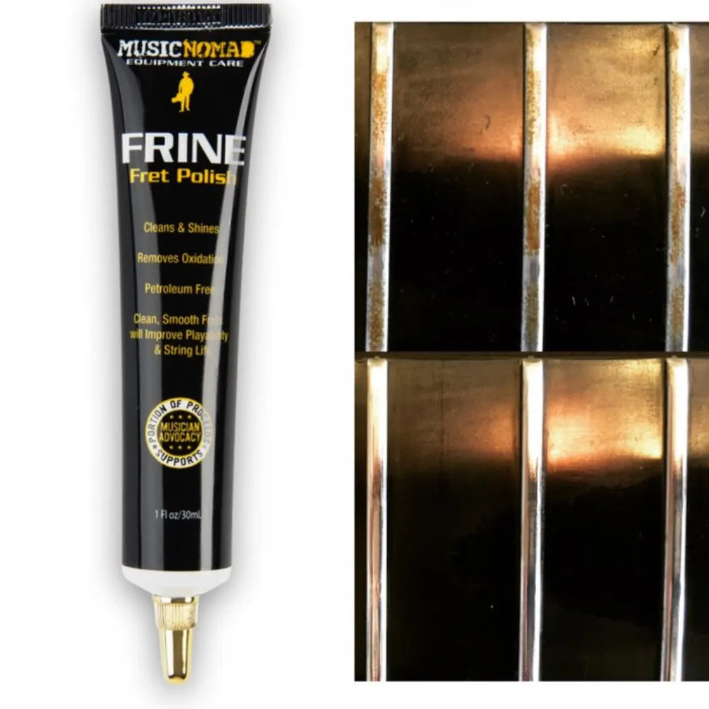 MusicNomad FRINE Fret Polishing Kit - Polish, Fretboard Guards & Cloth