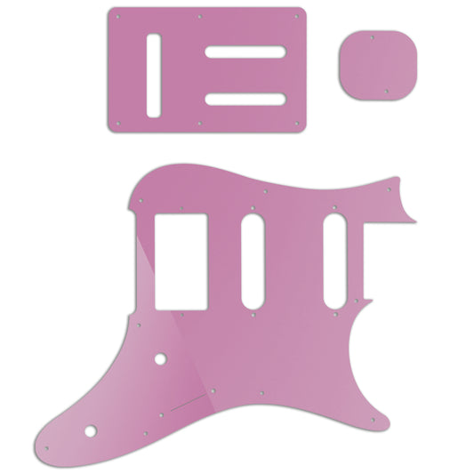 Replacement Pickguard and Backplates for Ibanez Prestige AZ2204 - Pink Mirror