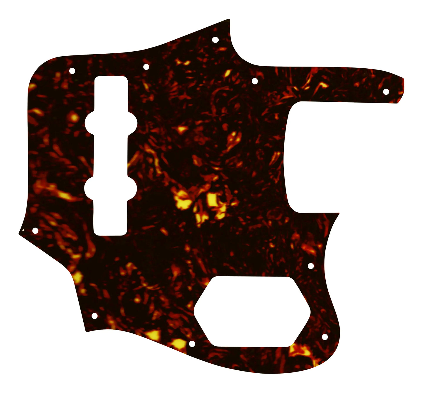 Jaguar Bass CIJ - Dark Brown Celluloid Tortoiseshell W/B/W Lamination