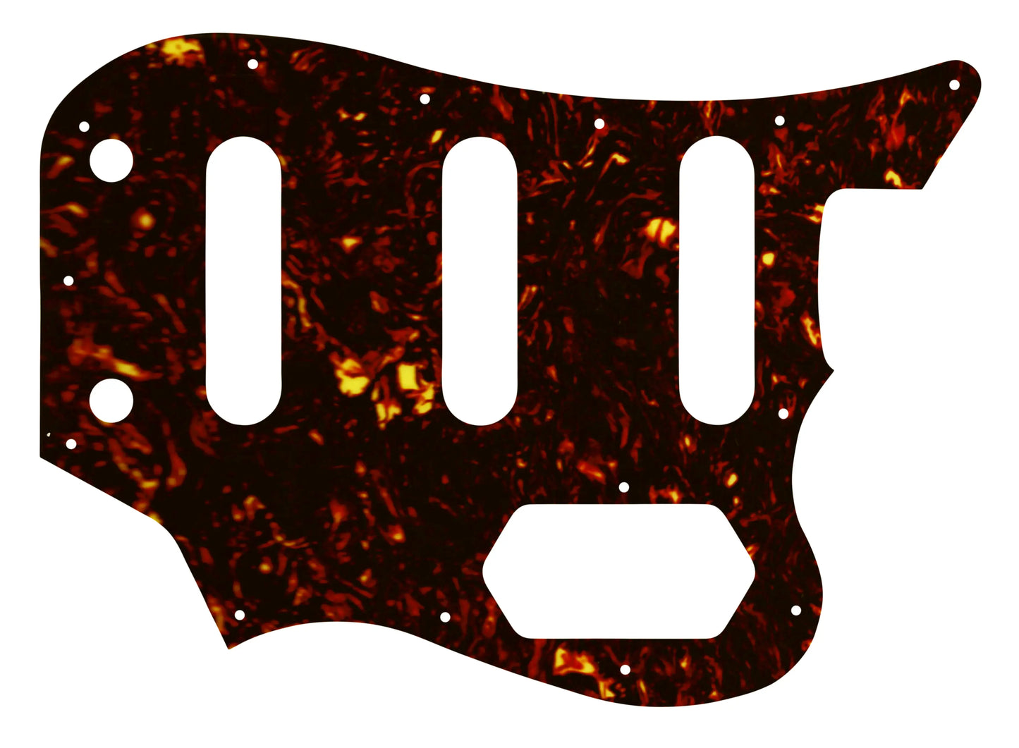 Squier By Fender Vintage Modified Bass Vi - Dark Brown Celluloid Tortoiseshell W/B/W Lamination