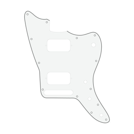 Jazzmaster HH pickguard - White Black White 3 ply