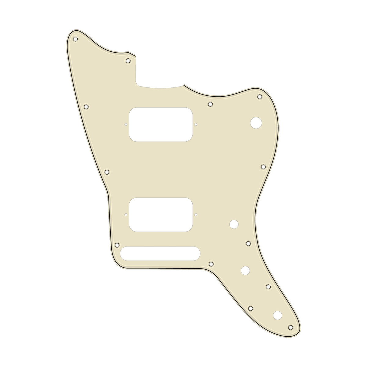 Jazzmaster HH pickguard - Parchment 3 ply
