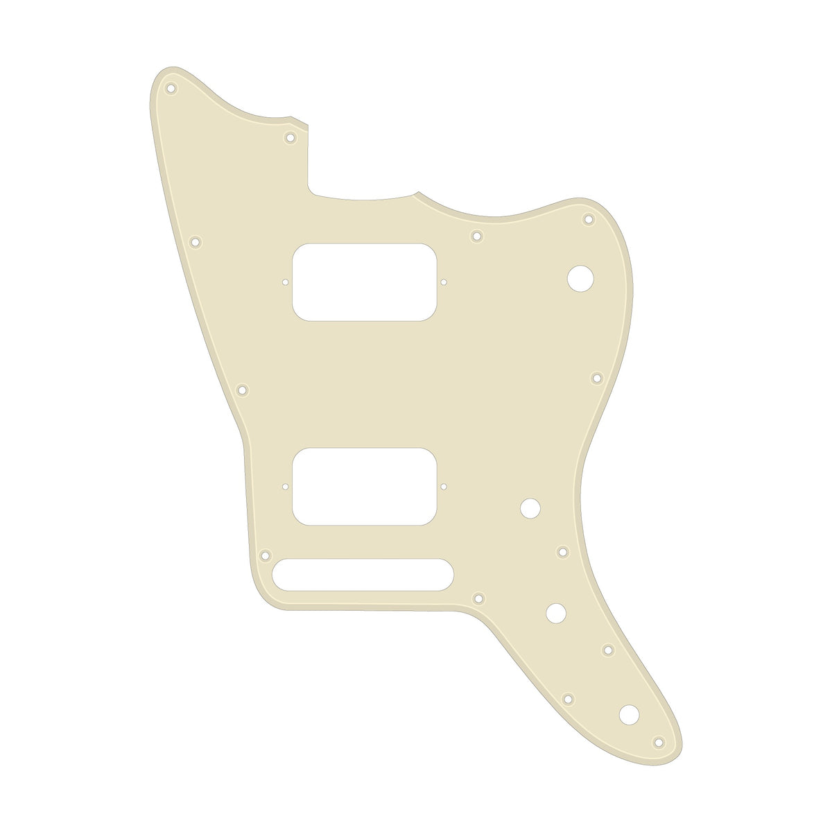 Jazzmaster HH pickguard - Parchment solid 2.5mm