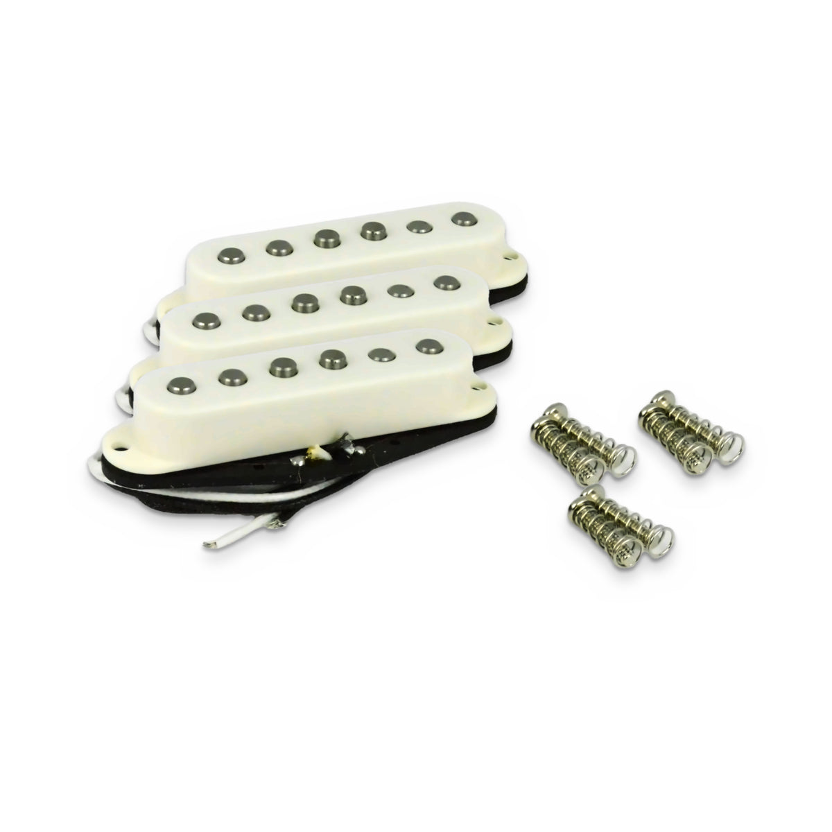 Kent Armstrong Strat pickup set, Parchment (Antique White) covers