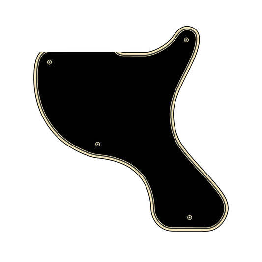 Les Paul Junior Double Cut - Black Cream Black Cream Black 5 ply