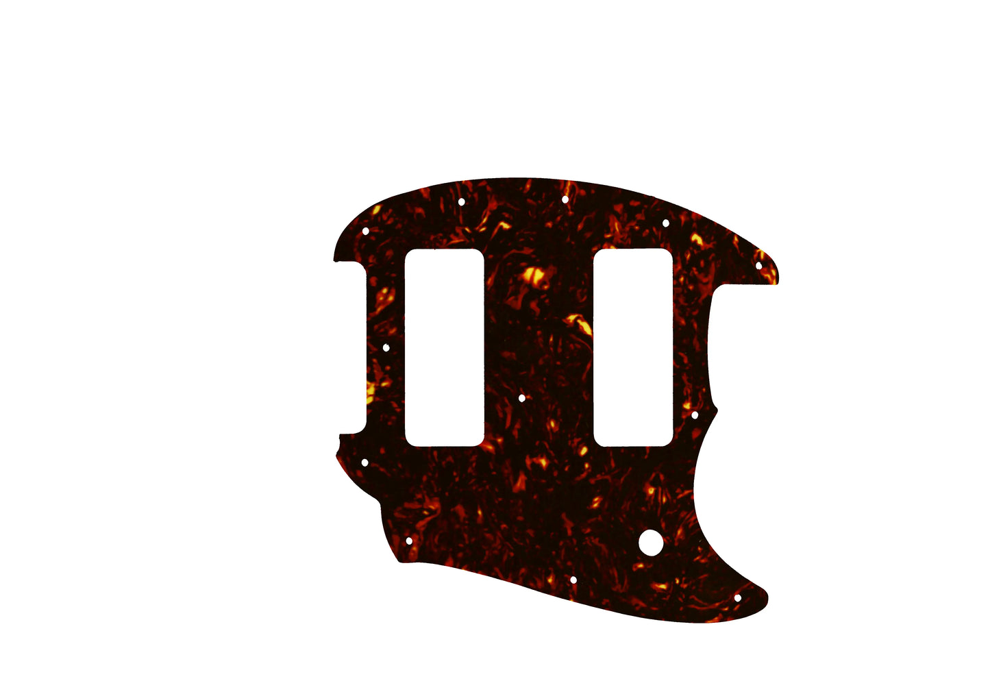 OffSet Series Mustang  -  Dark Brown Celluloid Tortoiseshell W/B/W Lamination