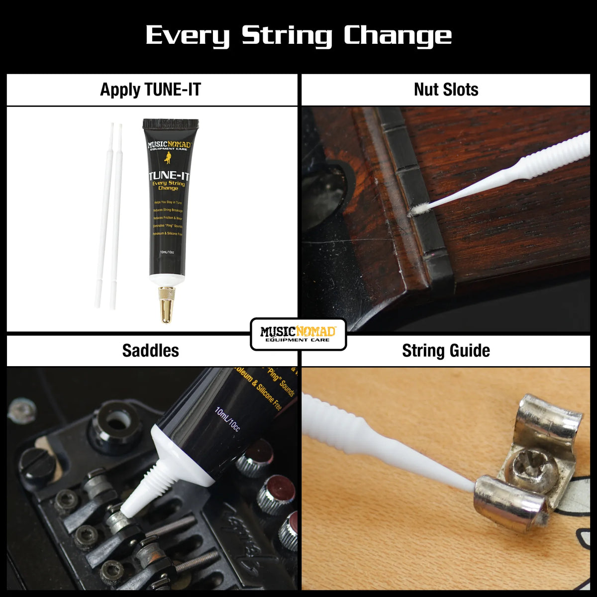 MusicNomad String Change Tool Kit - GRIP ONE Winder, Tune-It & Octopus Tech Tool