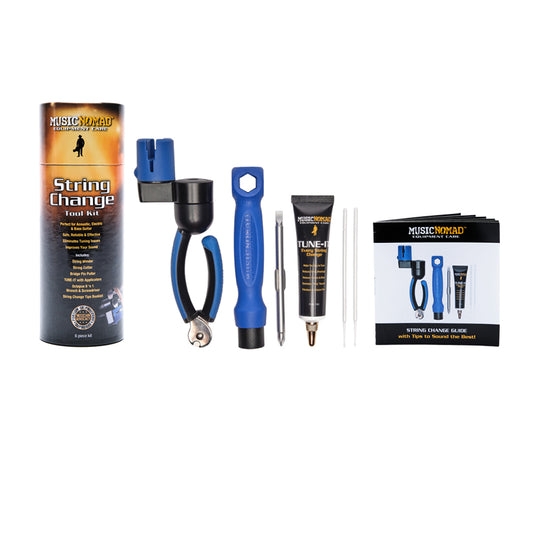 MusicNomad String Change Tool Kit - GRIP ONE Winder, Tune-It & Octopus Tech Tool