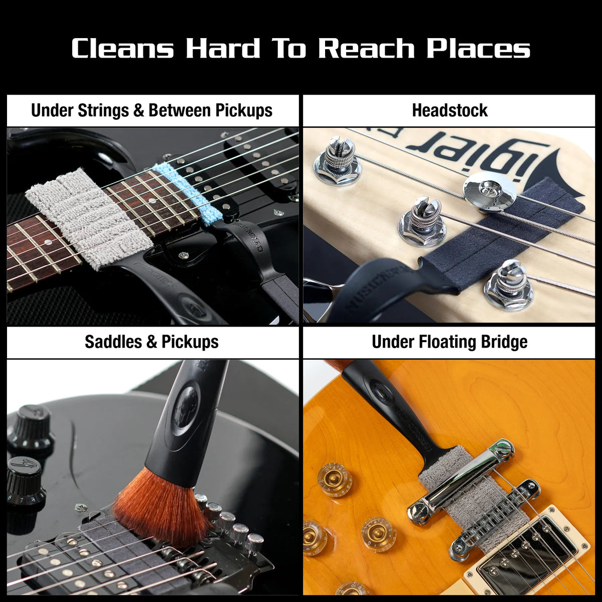 MusicNomad Guitar Care Starter Kit - 8 Piece Cleaning & String Change Kit