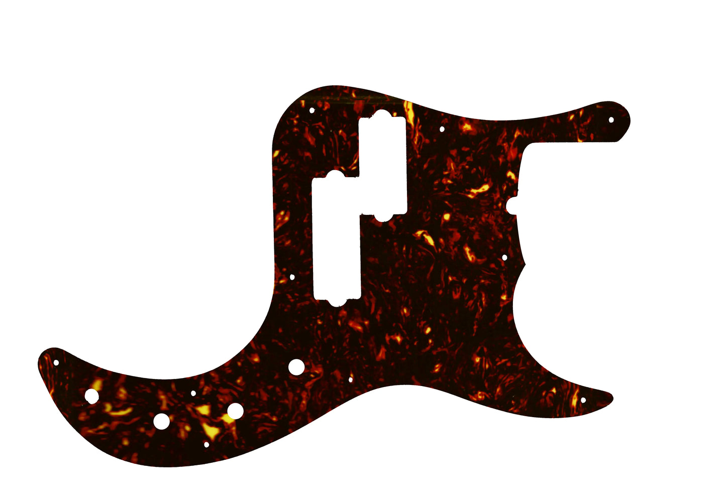Fender American Deluxe 5 String Precision Bass - Dark Brown Celluloid Tortoiseshell W/B/W Lamination