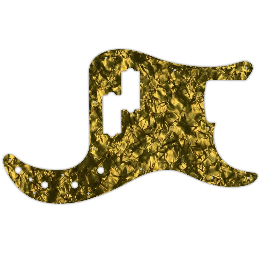 Made In Mexico Deluxe Active Special and Player Plus Active Precision Bass - Gold Pearl White/Black/White Lamination