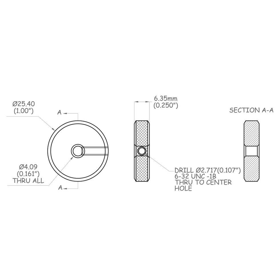 Roller Knob for Fender Jazzmaster or Jaguar - 4mm Hole