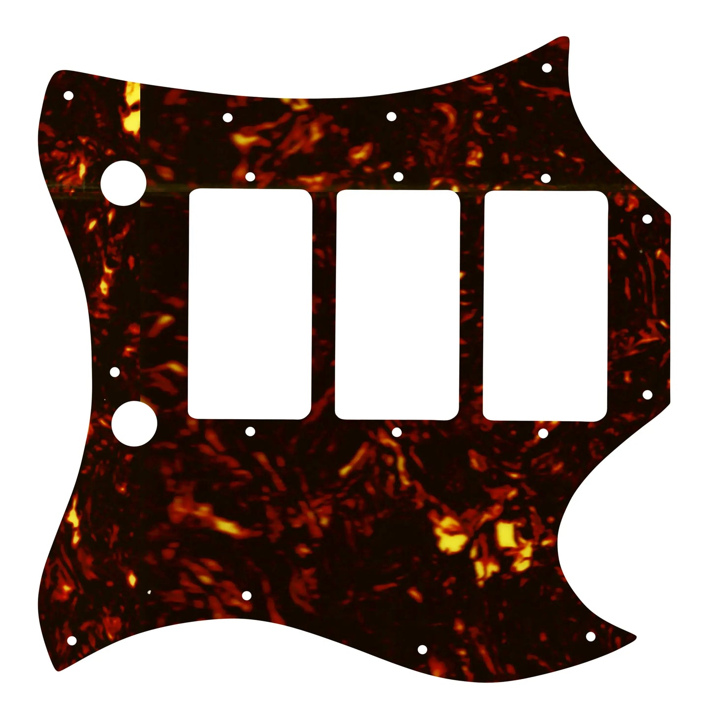 Gibson SG Custom 1964-1970 Full Face SG Custom - Dark Brown Celluloid Tortoiseshell W/B/W Lamination