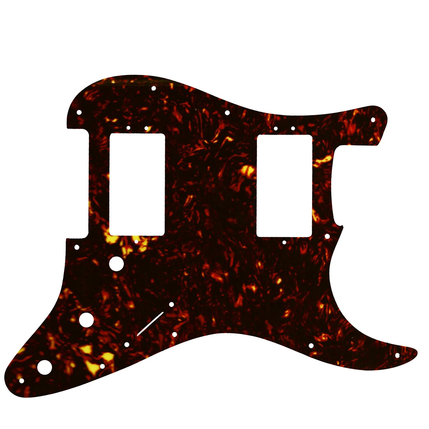 2016 American Professional Stratocaster HH With Covered Shawbuckers - Dark Brown Celluloid Tortoiseshell W/B/W Lamination