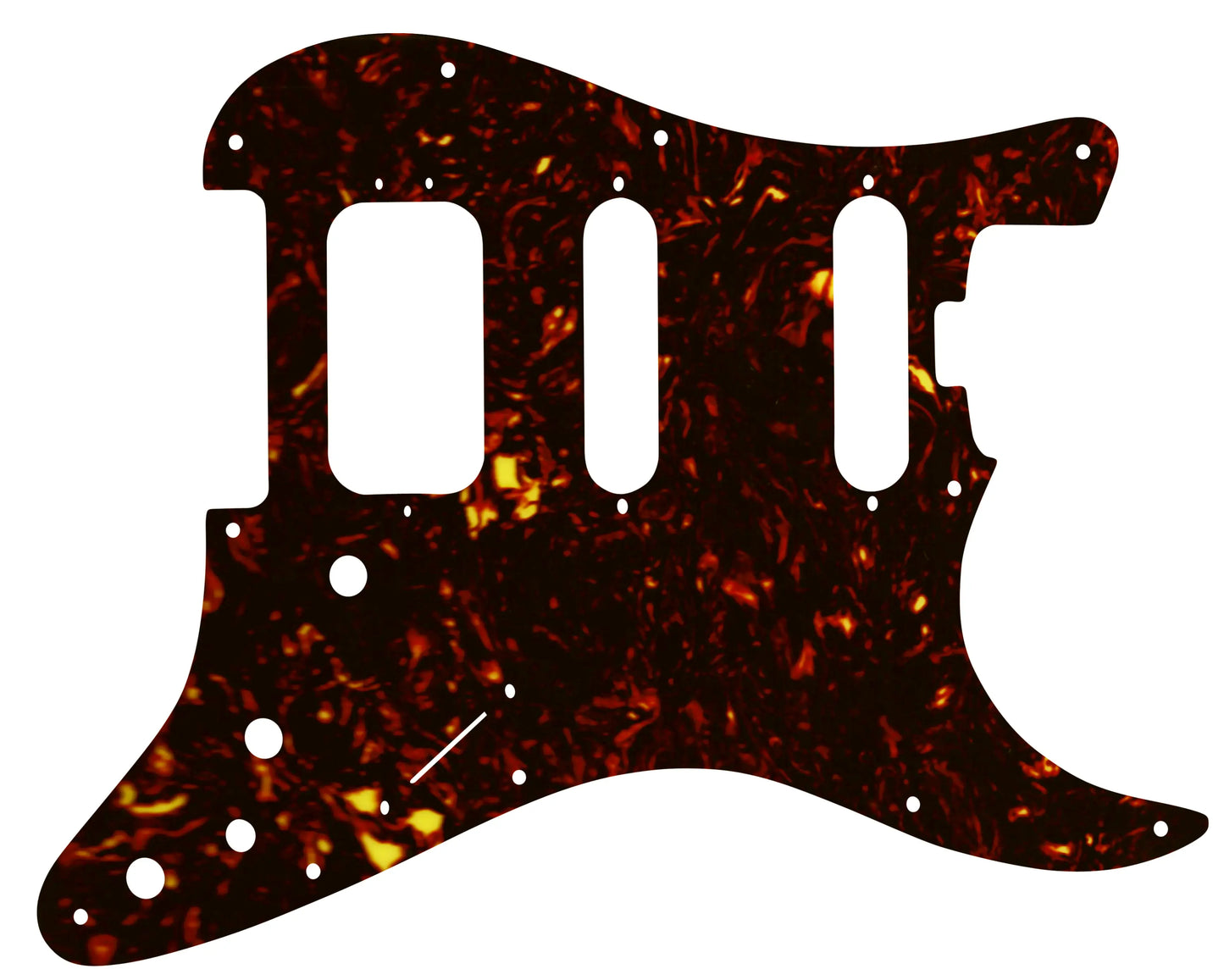 American Elite Stratocaster HSS  -  Dark Brown Celluloid Tortoiseshell W/B/W Lamination