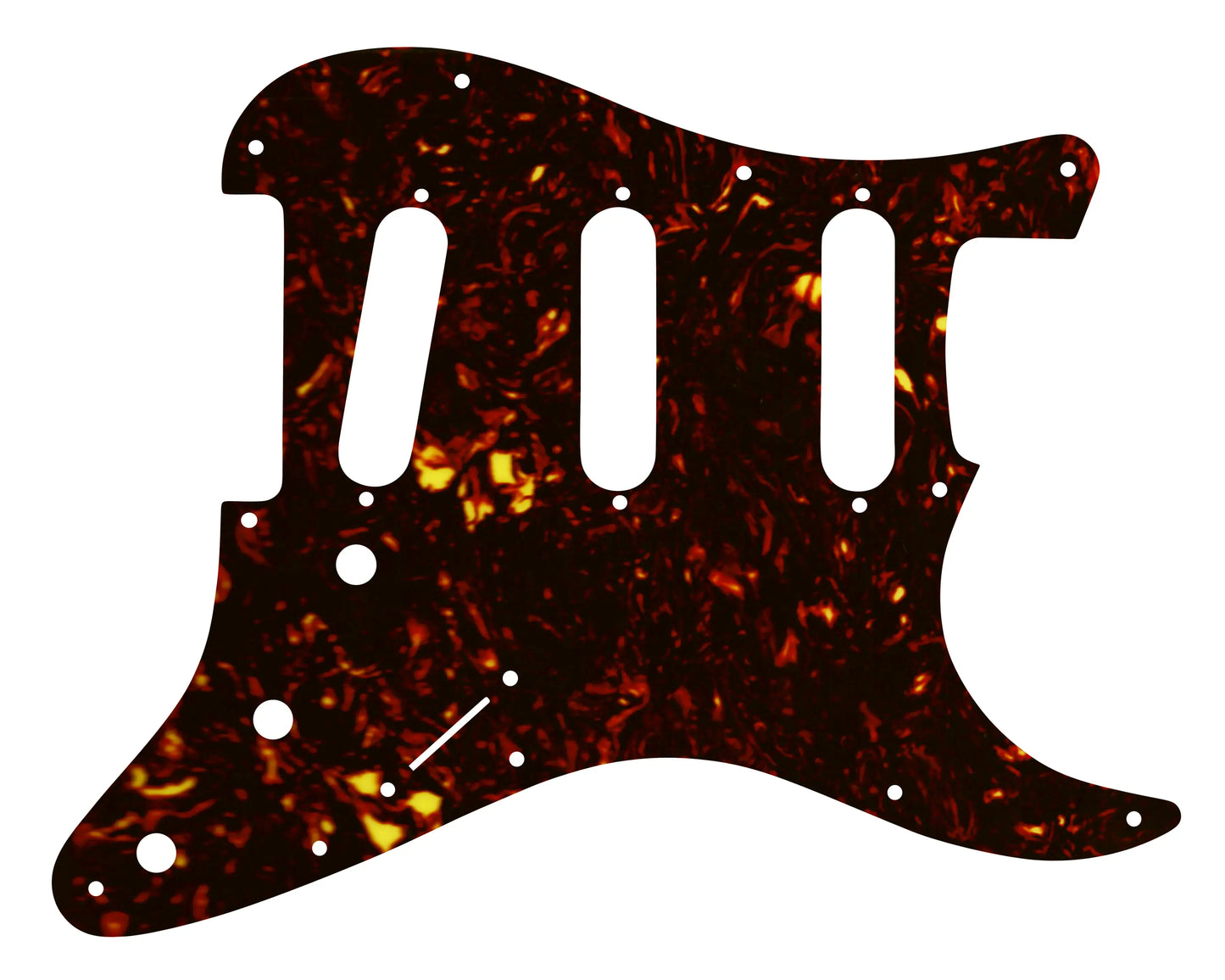 Old Style 11 Hole Strat - Dark Brown Celluloid Tortoiseshell W/B/W Lamination