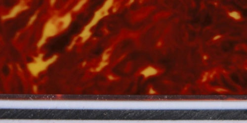 Light Tortoiseshell Celluloid (4 Ply) Blank Sheet - Light Brown Tortoiseshell / White / Black / White
