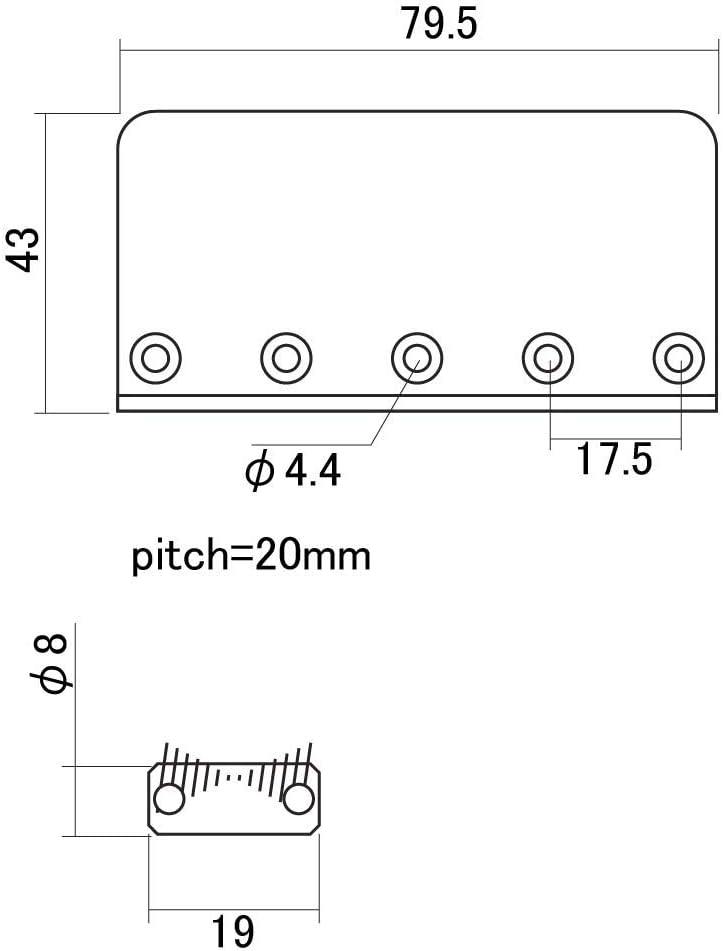 Bass Bridge Knurled Barrel Saddle Chrome