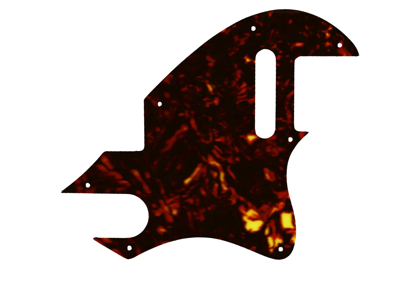 F Hole Tele - Dark Brown Celluloid Tortoiseshell W/B/W Lamination