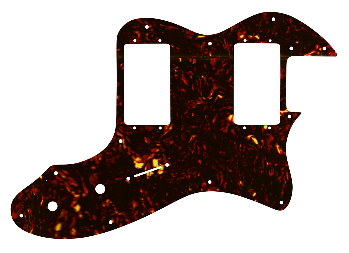 Tele Thinline - Dark Brown Celluloid Tortoiseshell W/B/W Lamination Fender Wide Range Humbuckers