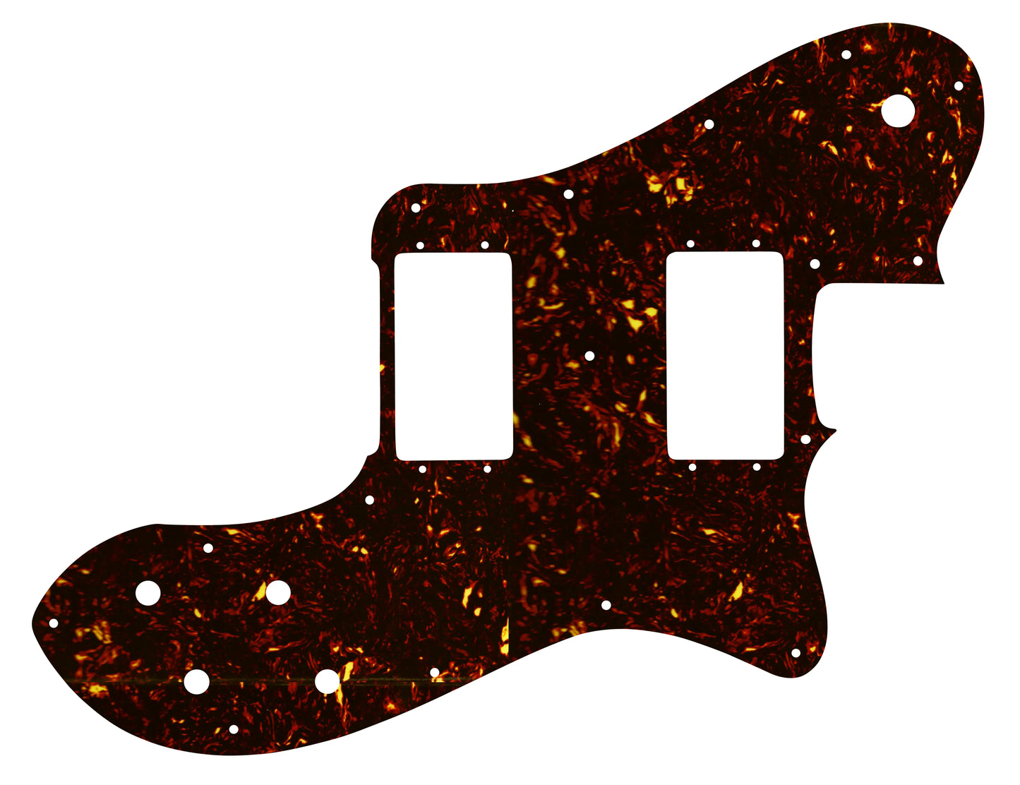 Tele Deluxe - Dark Brown Celluloid Tortoiseshell W/B/W Lamination Fender Wide Range Humbuckers