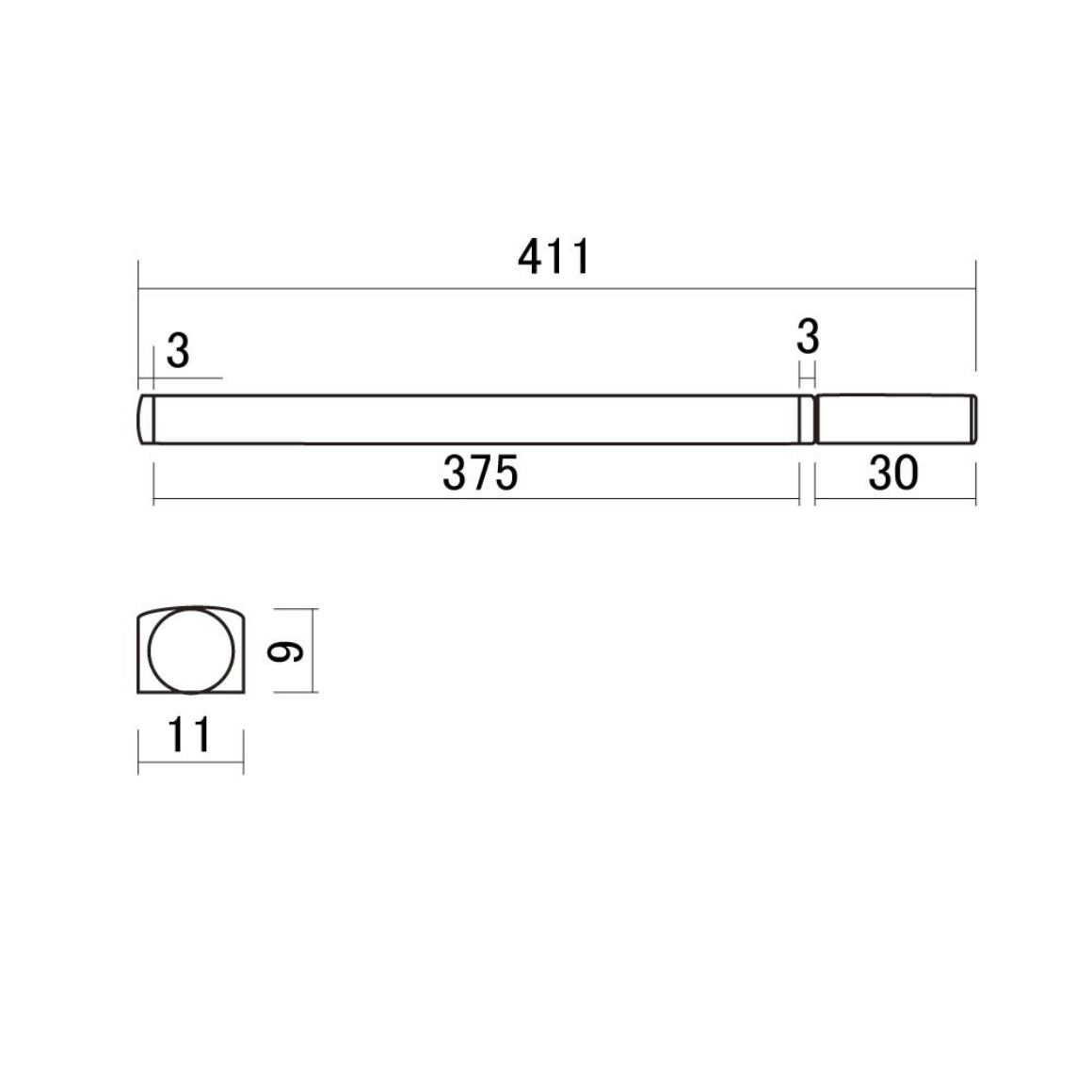 Trussrod Aluminium Channel For Acoustic Guitars, 411mm length