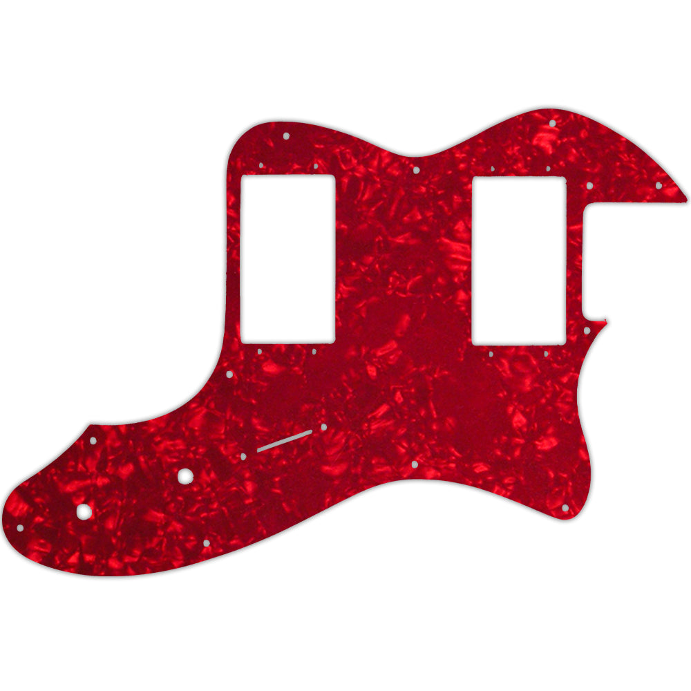 Tele Thinline 1999-Present Made In Mexico Or 2012-2013 American Vintage '72 Telecaster Thinline - Red Pearl W/B/W Lamination Fender Wide Range Humbuckers