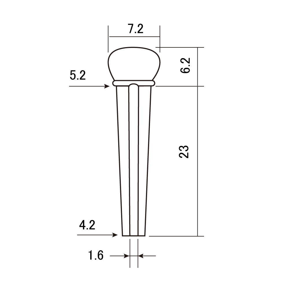 Rosewood Bridge Pins, Slotted - Bag of 6