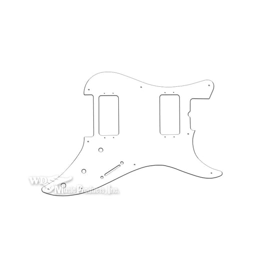 Bullet 2 Humbuckers - Solid Shiny White .090" / 2.29mm thick, with bevelled edge