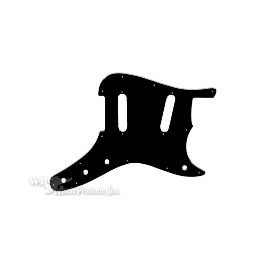 Duosonic Replacement Pickguard for Original Models - Solid Shiny Black .090" / 2.29mm thick, with bevelled edge