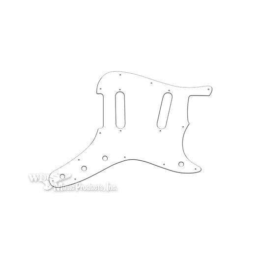 Duosonic Replacement Pickguard for Original Models - Solid Shiny White .090" / 2.29mm thick, with bevelled edge