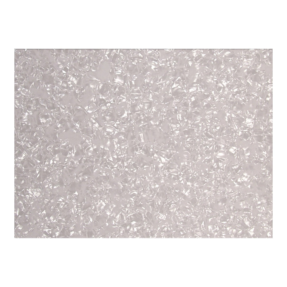 White Pearloid Pickguard Material 3 ply Blank Sheet - 435mm x 290mm