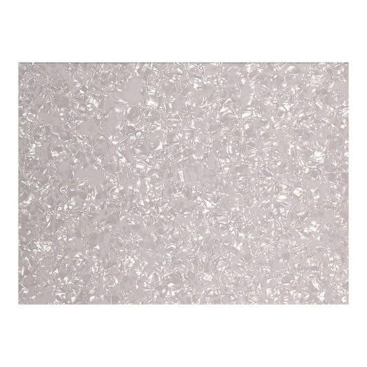 Blank Sheet White Pearloid Pickguard Material 3 ply - 435mm x 290mm