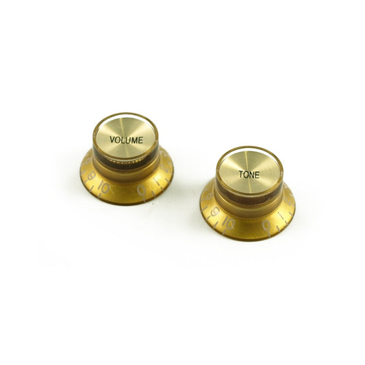 Bell Knob Set (1 x volume 1 x tone) Gold, USA fit and CTS pots