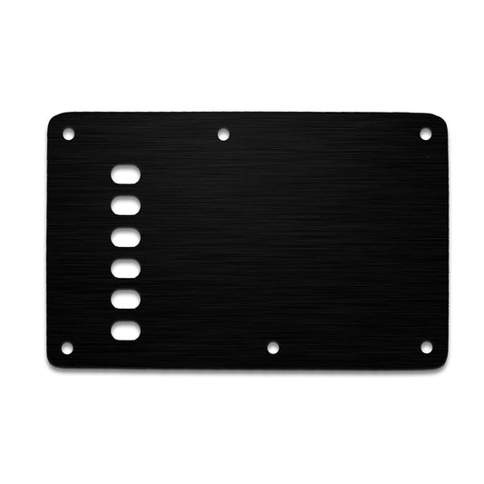Strat Backplate Vintage - Simulated Black Anodised