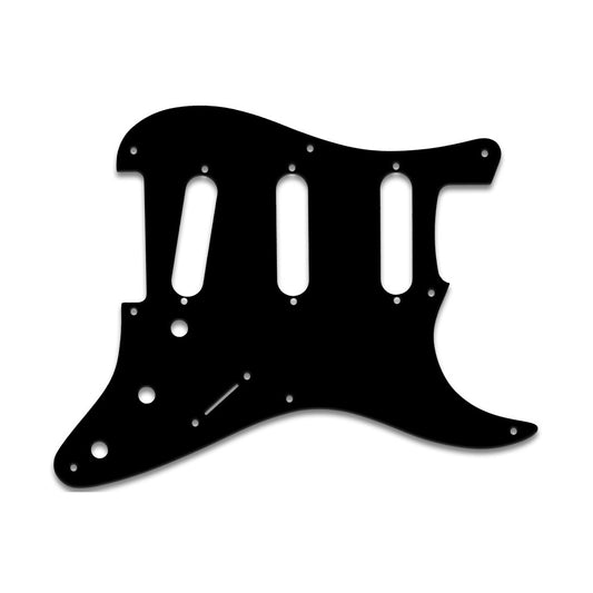 Eric Johnson/Eric Clapton/Stevie Ray Vaughan Signature Strats - Thin Shiny Black .060" / 1.52mm Thickness, No Bevelled Edge